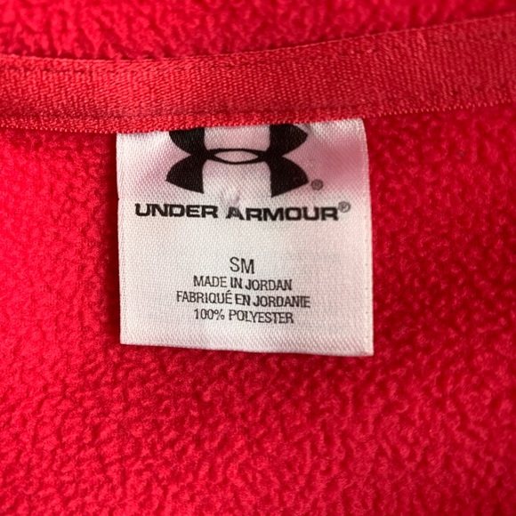 Under Armour pink 1/4 zip fleece pullover - Picture 3 of 7